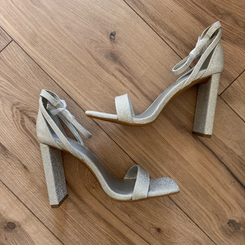 DREAM PAIRS High Heels Chunky Block Square Toe Elegant Open Toe Heel 7.5